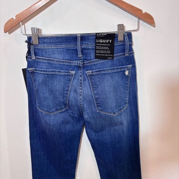 Black Orchard Gigi High Rise Straight Leg NEW Size 24 Color Little Boy Blue - Picture 7 of 15